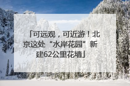 可远观，可近游！北京这处“水岸花园”新建62公里花墙