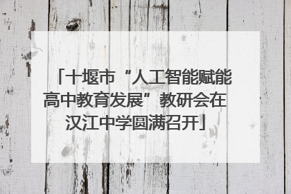 十堰市“人工智能赋能高中教育发展”教研会在汉江中学圆满召开