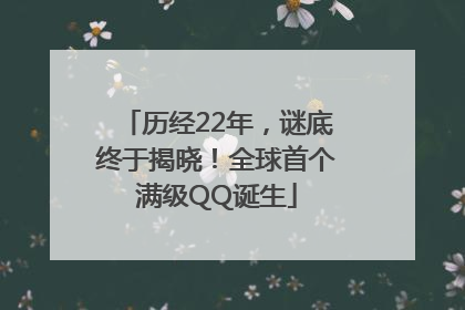 历经22年，谜底终于揭晓！全球首个满级QQ诞生