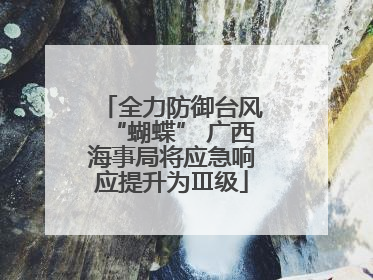 全力防御台风“蝴蝶” 广西海事局将应急响应提升为Ⅲ级