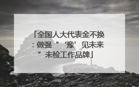 全国人大代表金不换：做强“‘豫’见未来”未检工作品牌