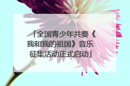 全国青少年共奏《我和我的祖国》音乐征集活动正式启动