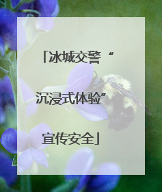冰城交警“沉浸式体验”宣传安全