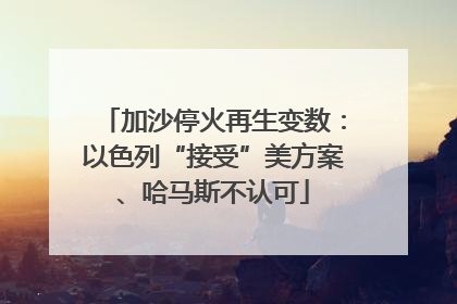 加沙停火再生变数：以色列“接受”美方案、哈马斯不认可