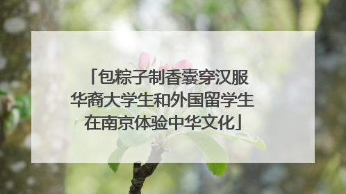 包粽子制香囊穿汉服 华裔大学生和外国留学生在南京体验中华文化