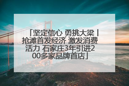 坚定信心 勇挑大梁丨抢滩首发经济 激发消费活力 石家庄3年引进200多家品牌首店