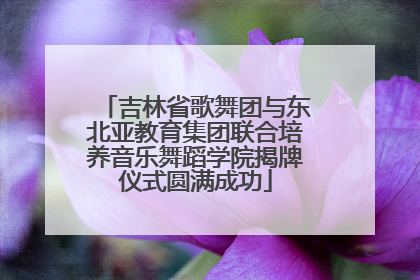 吉林省歌舞团与东北亚教育集团联合培养音乐舞蹈学院揭牌仪式圆满成功