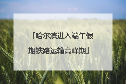 哈尔滨进入端午假期铁路运输高峰期