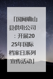 国网确山县供电公司：开展2025年国际档案日系列宣传活动