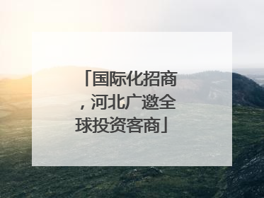 国际化招商，河北广邀全球投资客商