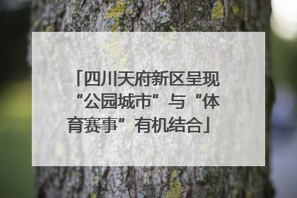 四川天府新区呈现“公园城市”与“体育赛事”有机结合