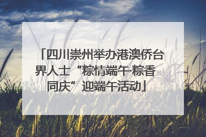 四川崇州举办港澳侨台界人士“粽情端午·粽香同庆”迎端午活动