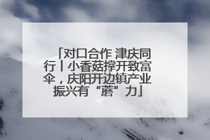 对口合作 津庆同行丨小香菇撑开致富伞，庆阳开边镇产业振兴有“蘑”力
