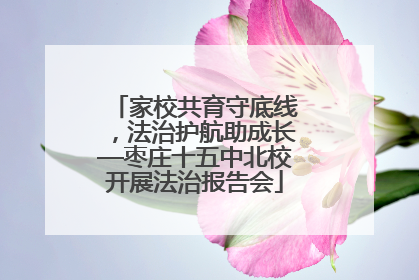 家校共育守底线，法治护航助成长—枣庄十五中北校开展法治报告会
