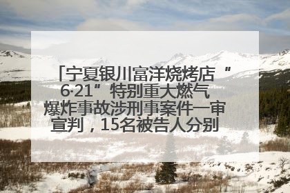 宁夏银川富洋烧烤店“6·21”特别重大燃气爆炸事故涉刑事案件一审宣判，15名被告人分别判刑六年至一年不等
