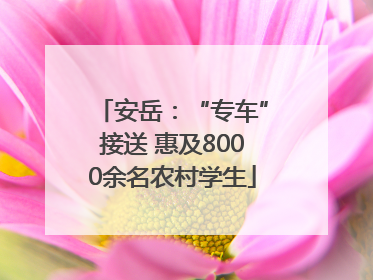 安岳：“专车”接送 惠及8000余名农村学生