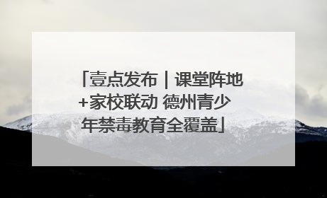 壹点发布｜课堂阵地+家校联动 德州青少年禁毒教育全覆盖