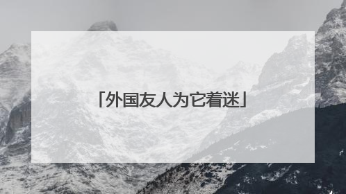 外国友人为它着迷