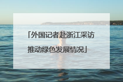 外国记者赴浙江采访推动绿色发展情况