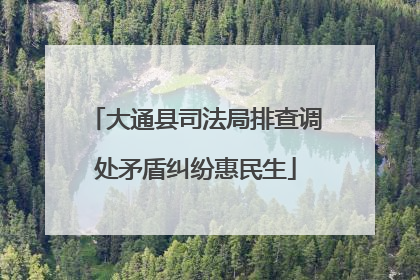 大通县司法局排查调处矛盾纠纷惠民生