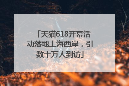 天猫618开幕活动落地上海西岸，引数十万人到访