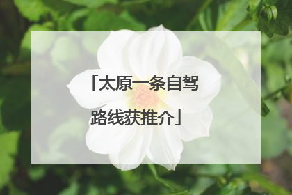 太原一条自驾路线获推介