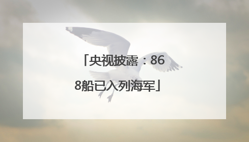 央视披露：868船已入列海军