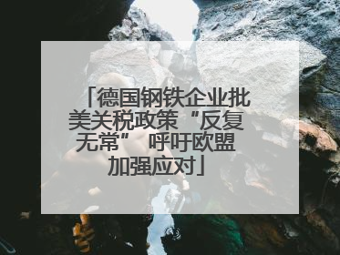 德国钢铁企业批美关税政策“反复无常” 呼吁欧盟加强应对