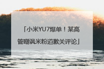 小米YU7爆单！某高管嘲讽米粉道歉关评论