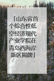 山东省首个综合性低空经济现代产业学院在青岛西海岸新区揭牌