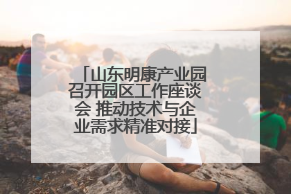 山东明康产业园召开园区工作座谈会 推动技术与企业需求精准对接