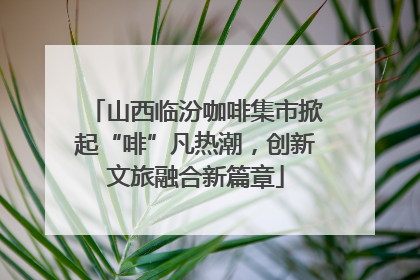 山西临汾咖啡集市掀起“啡”凡热潮，创新文旅融合新篇章