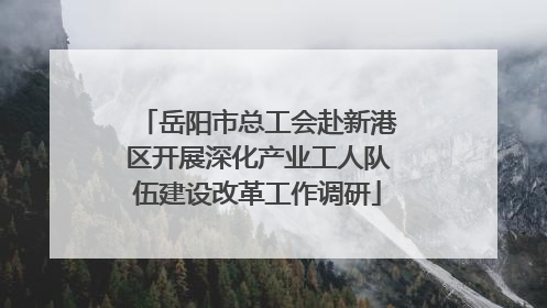 岳阳市总工会赴新港区开展深化产业工人队伍建设改革工作调研