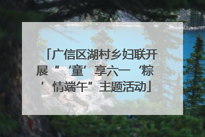 广信区湖村乡妇联开展“‘童’享六一‘粽’情端午”主题活动