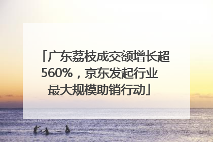 广东荔枝成交额增长超560%，京东发起行业最大规模助销行动
