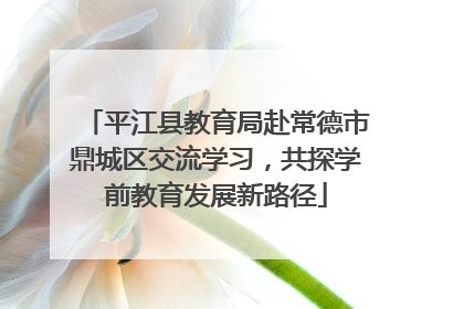 平江县教育局赴常德市鼎城区交流学习，共探学前教育发展新路径