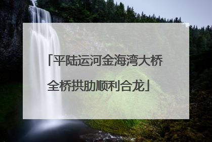 平陆运河金海湾大桥全桥拱肋顺利合龙