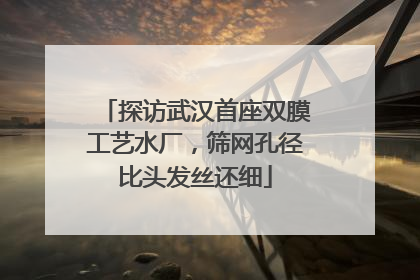 探访武汉首座双膜工艺水厂，筛网孔径比头发丝还细