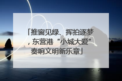 推窗见绿、挥拍逐梦，东营港“小城大爱”奏响文明新乐章