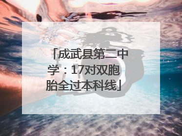 成武县第二中学：17对双胞胎全过本科线