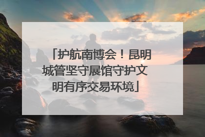 护航南博会！昆明城管坚守展馆守护文明有序交易环境