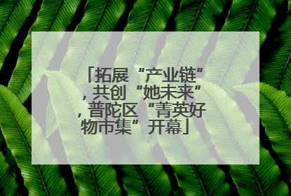 拓展“产业链”，共创“她未来”，普陀区“菁英好物市集”开幕
