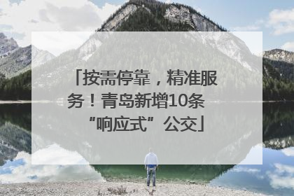按需停靠，精准服务！青岛新增10条“响应式”公交