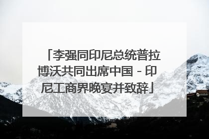 李强同印尼总统普拉博沃共同出席中国－印尼工商界晚宴并致辞