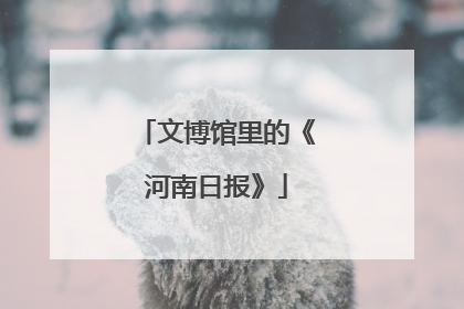 文博馆里的《河南日报》