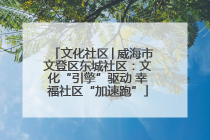 文化社区│威海市文登区东城社区：文化“引擎”驱动 幸福社区“加速跑”