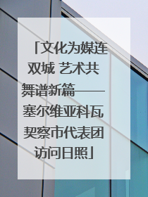 文化为媒连双城 艺术共舞谱新篇——塞尔维亚科瓦契察市代表团访问日照
