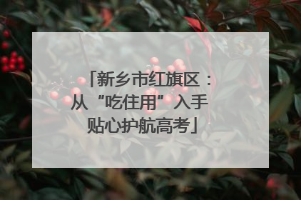 新乡市红旗区：从“吃住用”入手 贴心护航高考