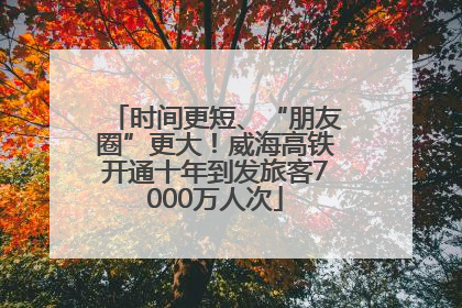 时间更短、“朋友圈”更大！威海高铁开通十年到发旅客7000万人次