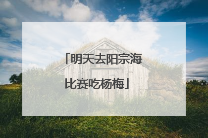 明天去阳宗海比赛吃杨梅